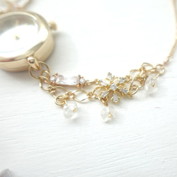 スノーキュービックジルコニアのブレスレットウォッチ 4枚目の画像