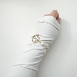 薔薇と淡水パールのブレスレットウォッチ 8枚目の画像