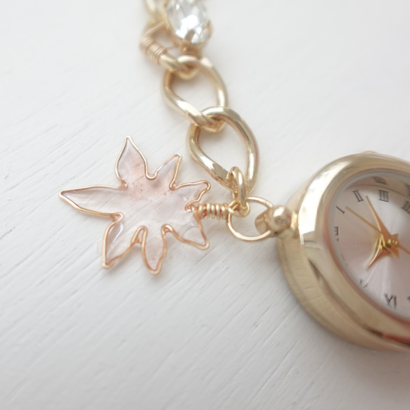 もみじのワイヤーリーフのブレスレットウォッチ 5枚目の画像