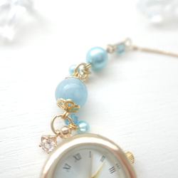 アクアマリンのブレスレットウォッチ 6枚目の画像