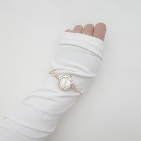 【BB JEWELRY】K14GF キュービックジルコニアのブレスレットウォッチ 7枚目の画像