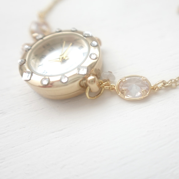 【BB JEWELRY】K14GF キュービックジルコニアのブレスレットウォッチ 5枚目の画像