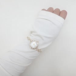 【BB JEWELRY】K14GF 淡水パールのブレスレットウォッチ 7枚目の画像