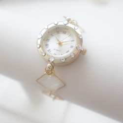 【BB JEWELRY】K14GF スクエアブレスレットウォッチ 3枚目の画像