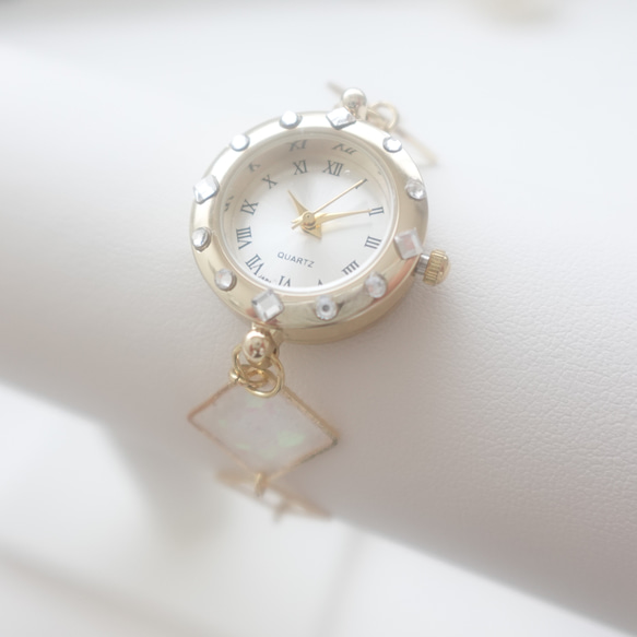 【BB JEWELRY】K14GF スクエアブレスレットウォッチ 3枚目の画像