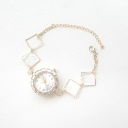 【BB JEWELRY】K14GF スクエアブレスレットウォッチ 1枚目の画像