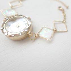 【BB JEWELRY】K14GF スクエアブレスレットウォッチ 5枚目の画像