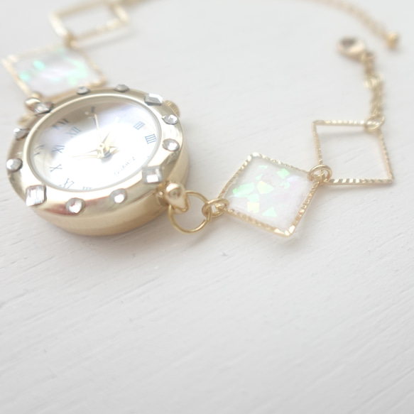 【BB JEWELRY】K14GF スクエアブレスレットウォッチ 5枚目の画像