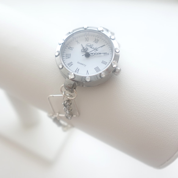 【BB JEWELRY】SV925 スクエアブレスレットウォッチ 3枚目の画像