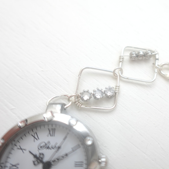 【BB JEWELRY】SV925 スクエアブレスレットウォッチ 6枚目の画像