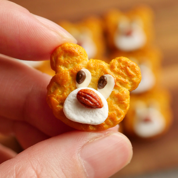 ♡なかよしくまクッキー♡　チャーム　キーホルダー　フェイクスイーツ　ミニチュア ♡なかよしくまクッキー♡ チャーム キーホルダー フェイクスイーツ