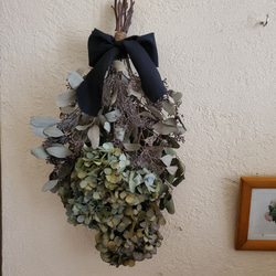 ユーカリとスモークツリーのスワッグ スワッグ GREEN ROSE 通販