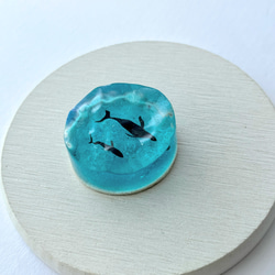 クジラの置物(濃いコバルトブルー) / インテリア / 波 / オブジェ 11枚目の画像