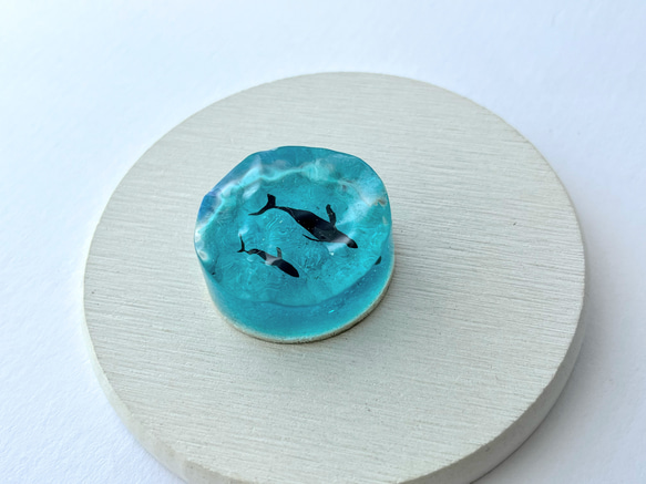 クジラの置物(濃いコバルトブルー) / インテリア / 波 / オブジェ 11枚目の画像