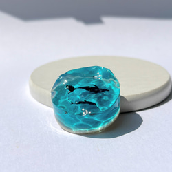 クジラの置物(濃いコバルトブルー) / インテリア / 波 / オブジェ 4枚目の画像