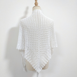 他店にて完売＊ショール 三角ショール バレエショール コットン 手編み