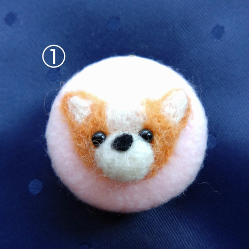 チワワ＊ ストラップ・バッグチャーム 羊毛フェルト刺繍 おもちゃ