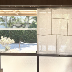 風と光をまとう 薄手の白リネン(90×90㎝） 5枚目の画像