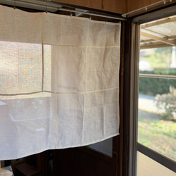 風と光をまとう 薄手の白リネン(90×90㎝） 1枚目の画像