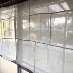 風と光をまとう 薄手の白リネン(90×90㎝） 10枚目の画像