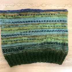 ゴッホ＊オパール毛糸の猫耳帽子　手編み　#26 4枚目の画像