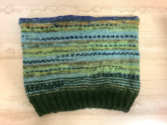 ゴッホ＊オパール毛糸の猫耳帽子　手編み　#26 4枚目の画像