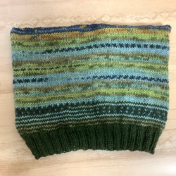 ゴッホ＊オパール毛糸の猫耳帽子　手編み　#26 3枚目の画像