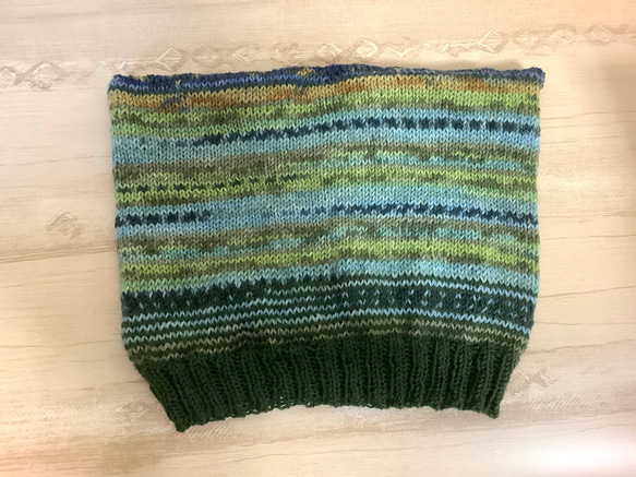 ゴッホ＊オパール毛糸の猫耳帽子　手編み　#26 3枚目の画像