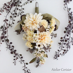 ✴︎Chocolaさま専用✴︎フラワーリース　スワッグ　春リース　造花 v558-01.jpg