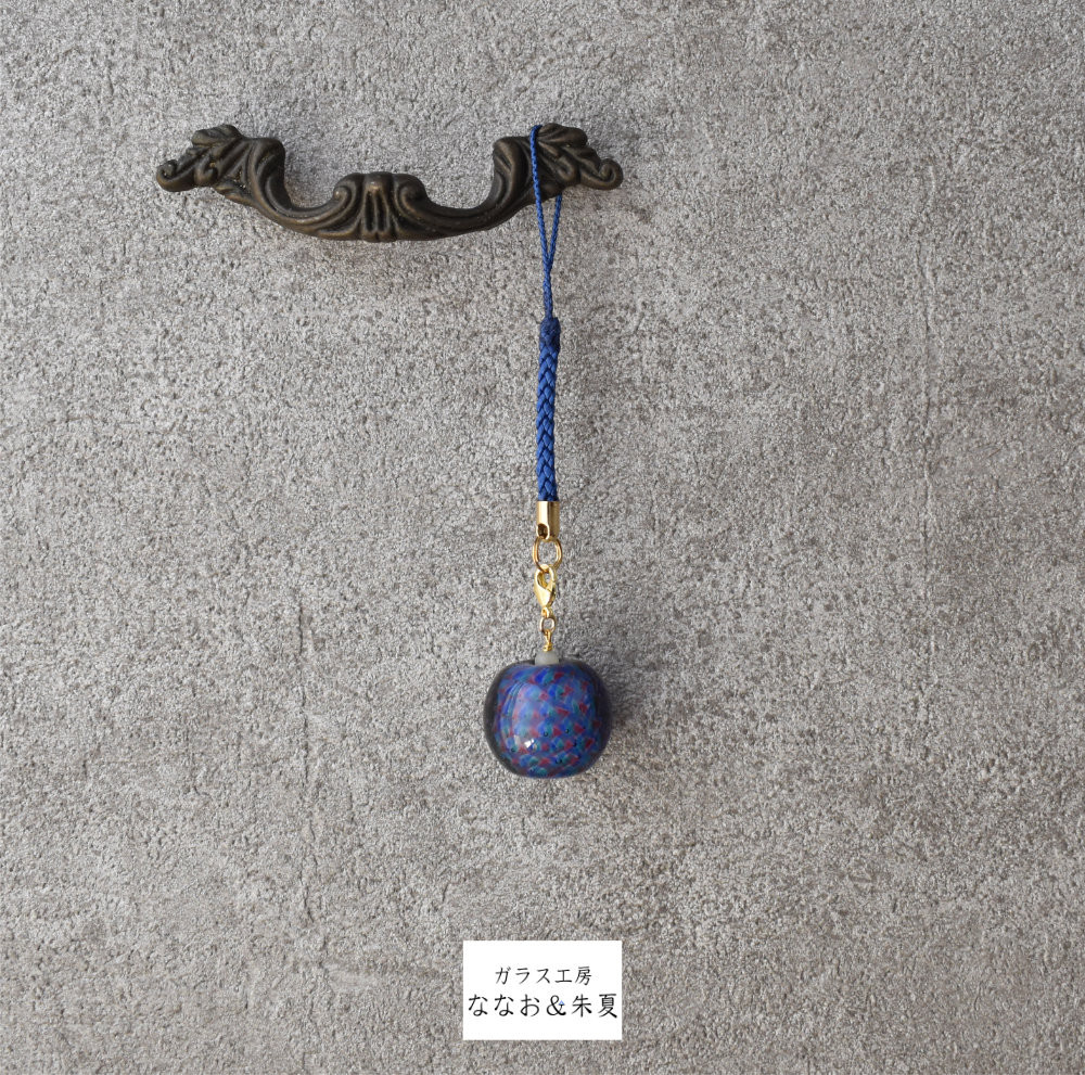 レース模様　とんぼ玉　根付ストラップ　★帯飾りプレート付き★