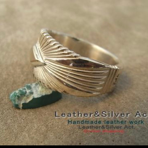 サンバースト シルバーリング シルバー925、k18 メンズ19号 メンズ