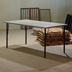 ダイニングテーブル｜ライトグレー｜横幅150cm｜奥行80cm｜脚