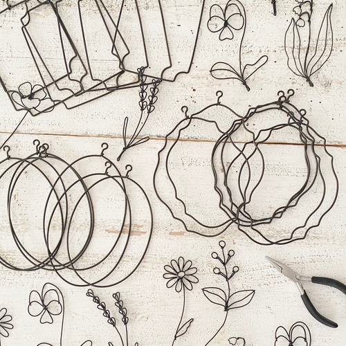 選べる3タイプ♪》プチボタニカル・フレーム(マーガレット) ワイヤー