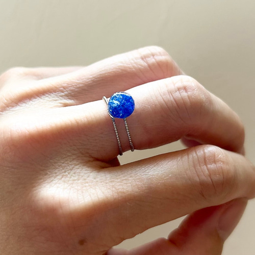 blue ever】ブルーエバー 天然あおばなのリング #4 草津ブランド 指輪