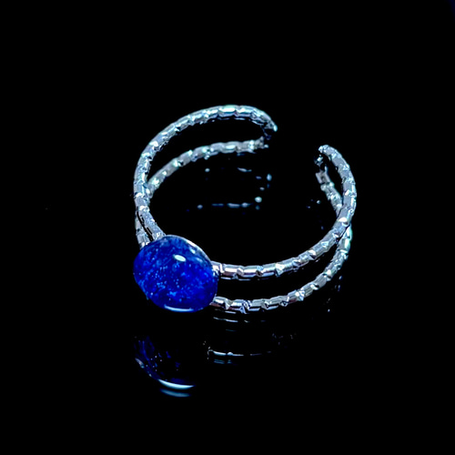 blue ever】ブルーエバー 天然あおばなのリング #4 草津ブランド 指輪