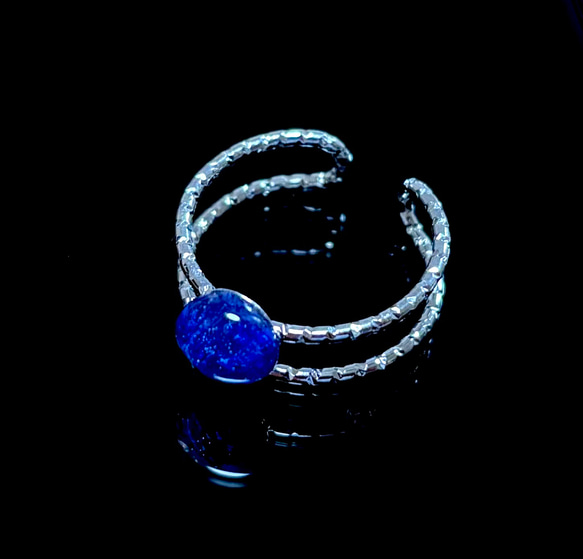 blue ever】ブルーエバー 天然あおばなのリング #4 草津ブランド 指輪