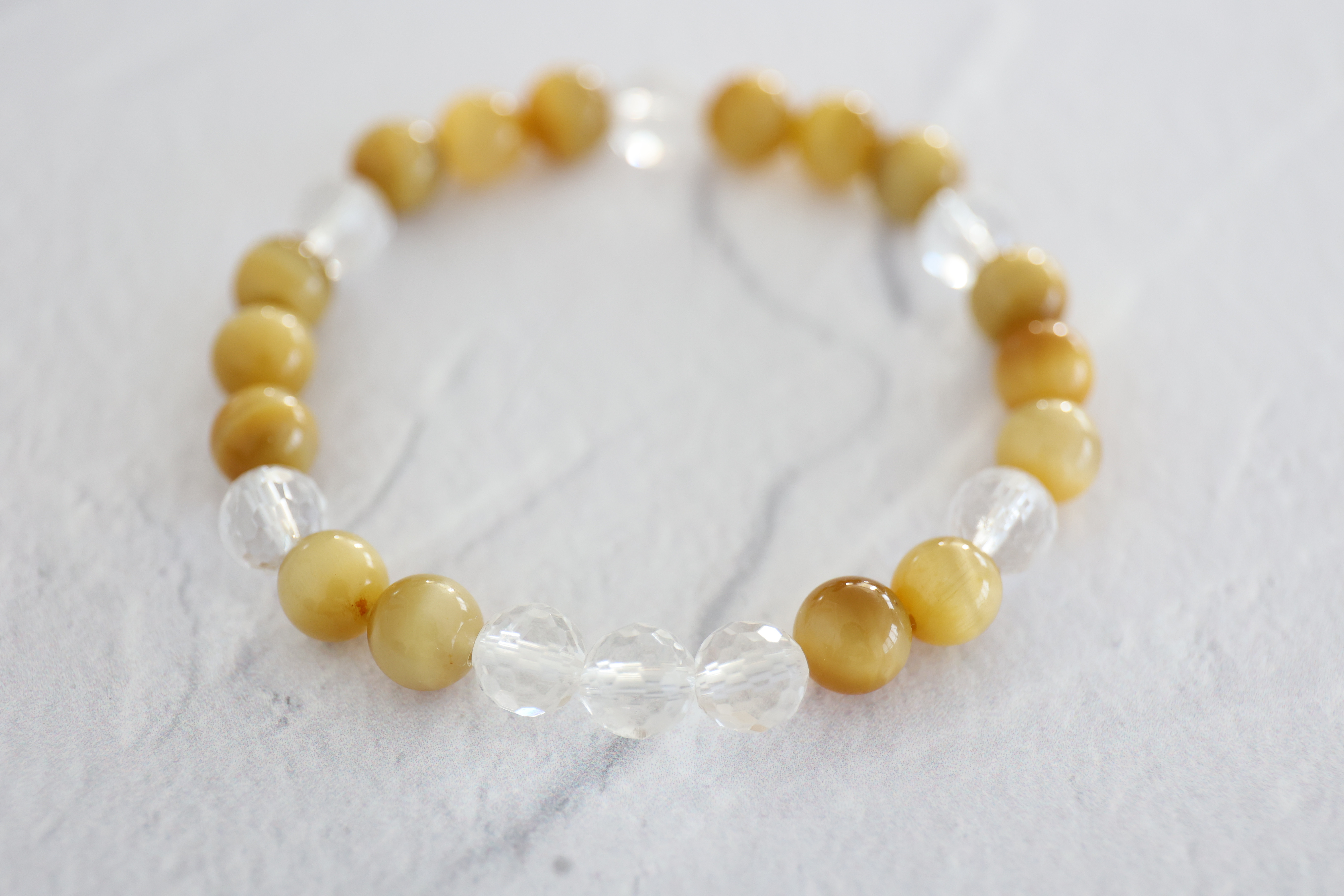 【光が導く黄金の幸運】ゴールデンタイガーアイ×水晶