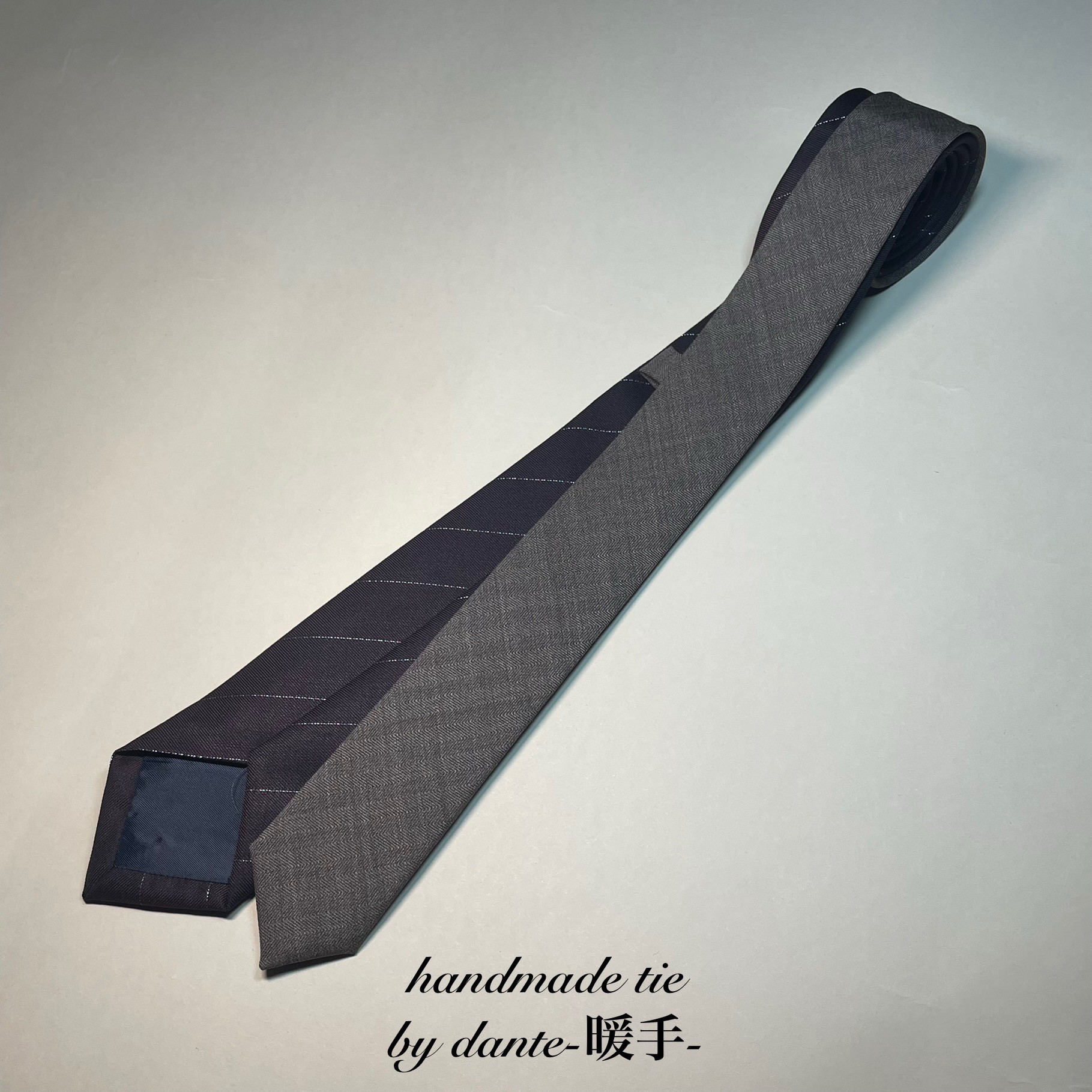 【受注製作】ナロー　ストライプ　ボルドー　ブラウン　ネクタイ　プレゼント　ギフト【別途】名入れ　イニシャル　メッセージ