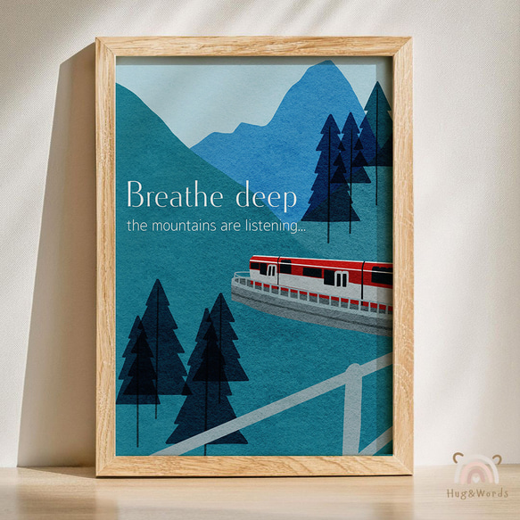 インテリアポスター｜深呼吸して気持ちを整えるアート Breathe Deep