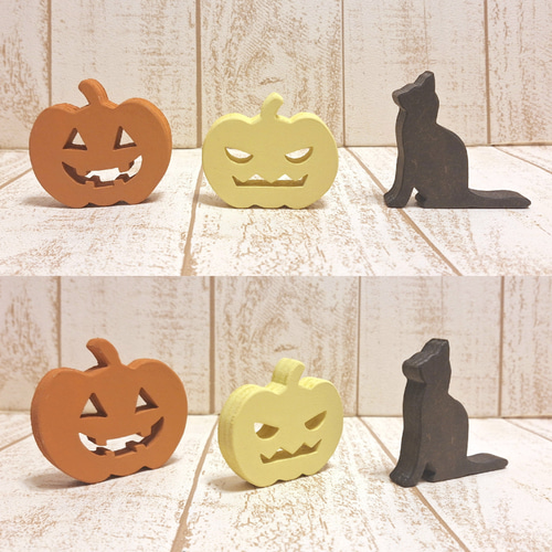 ハロウィン^(｀∇´)^ 猫カボチャ型ランタン 【小】 ホワイト