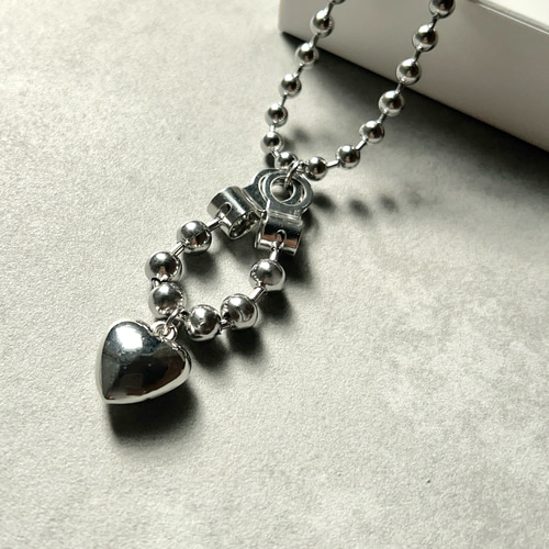 ハート】 オールサージカルステンレス316 ボールチェーンにごつめ