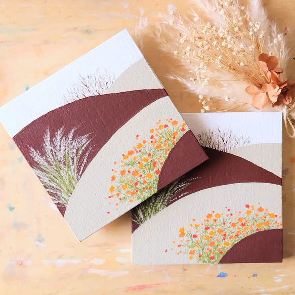 「秋風の丘」コルクボードの原画＊アートパネル 5枚目の画像