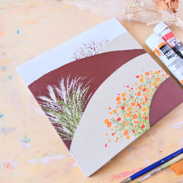 「秋風の丘」コルクボードの原画＊アートパネル 3枚目の画像