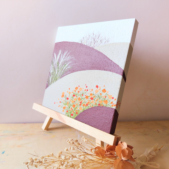 「秋風の丘」コルクボードの原画＊アートパネル 4枚目の画像