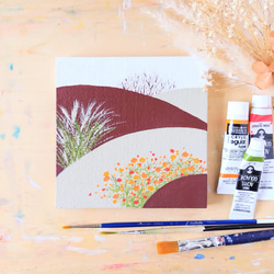 「秋風の丘」コルクボードの原画＊アートパネル 1枚目の画像