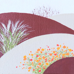 「秋風の丘」コルクボードの原画＊アートパネル 2枚目の画像