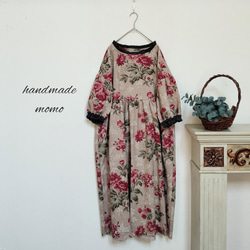 ウィリアムモリス✕コーデュロイ エスニックワンピースfree ワンピース