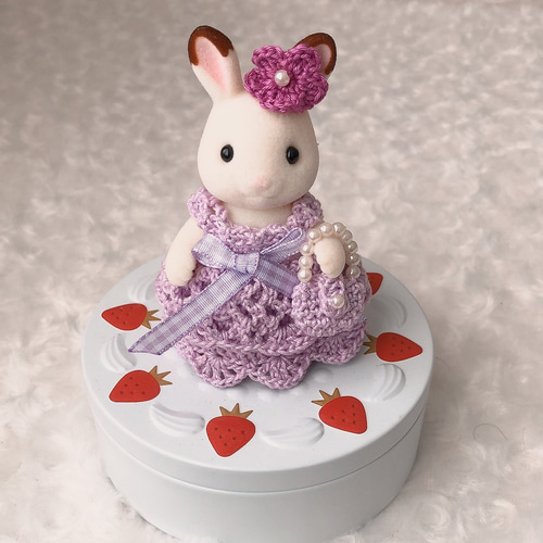 シルバニアファミリーきせかえドレス☆パープル おかあさんサイズ シル