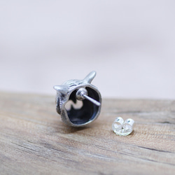 トラのシルバーピアス/阿吽のトラ（両耳） 9枚目の画像