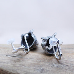 トラのシルバーイヤリング/阿吽のトラ（両耳） 8枚目の画像
